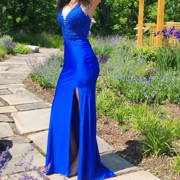 Royal Blue Prom Dress - Picture 5 of 8
